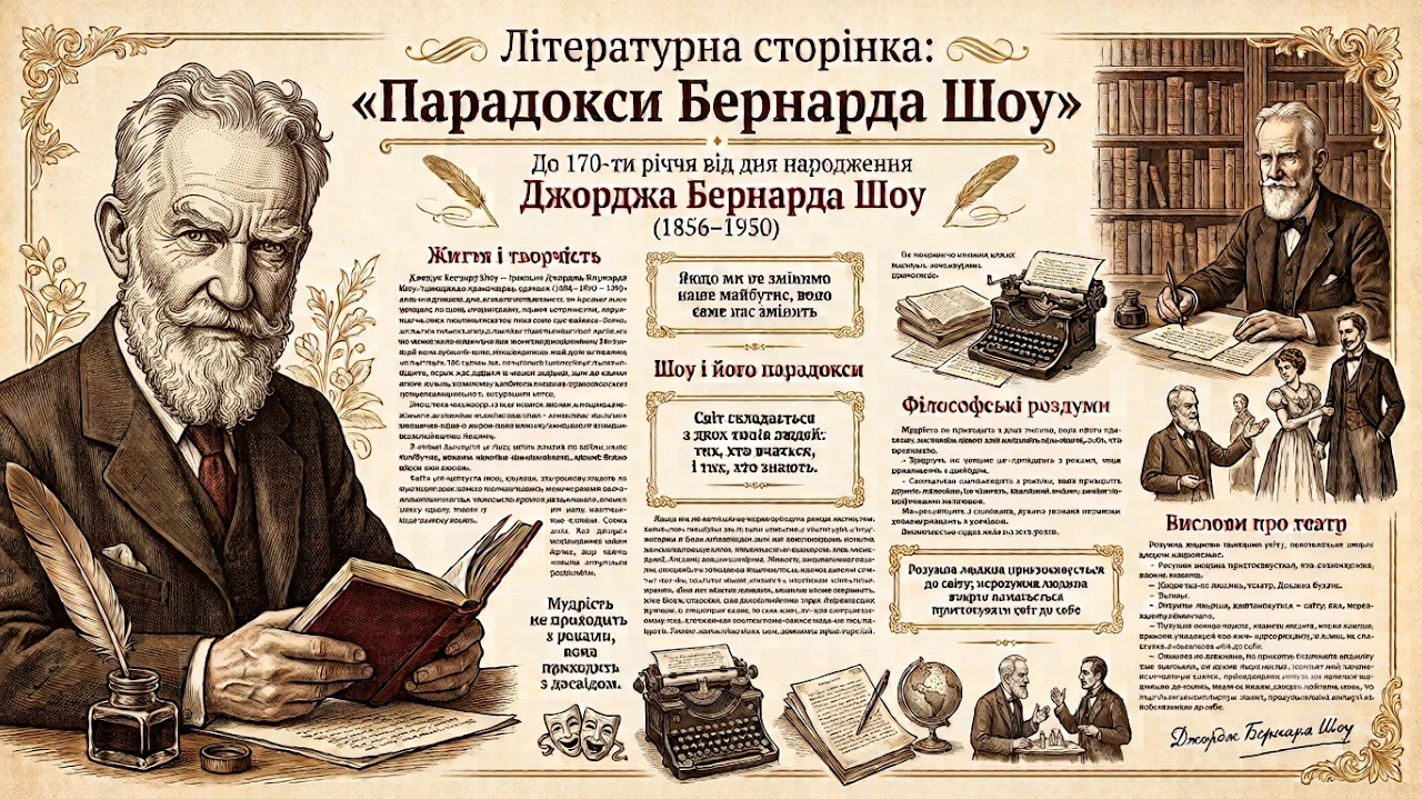 Парадокси Бернарда Шоу: літературна сторінка