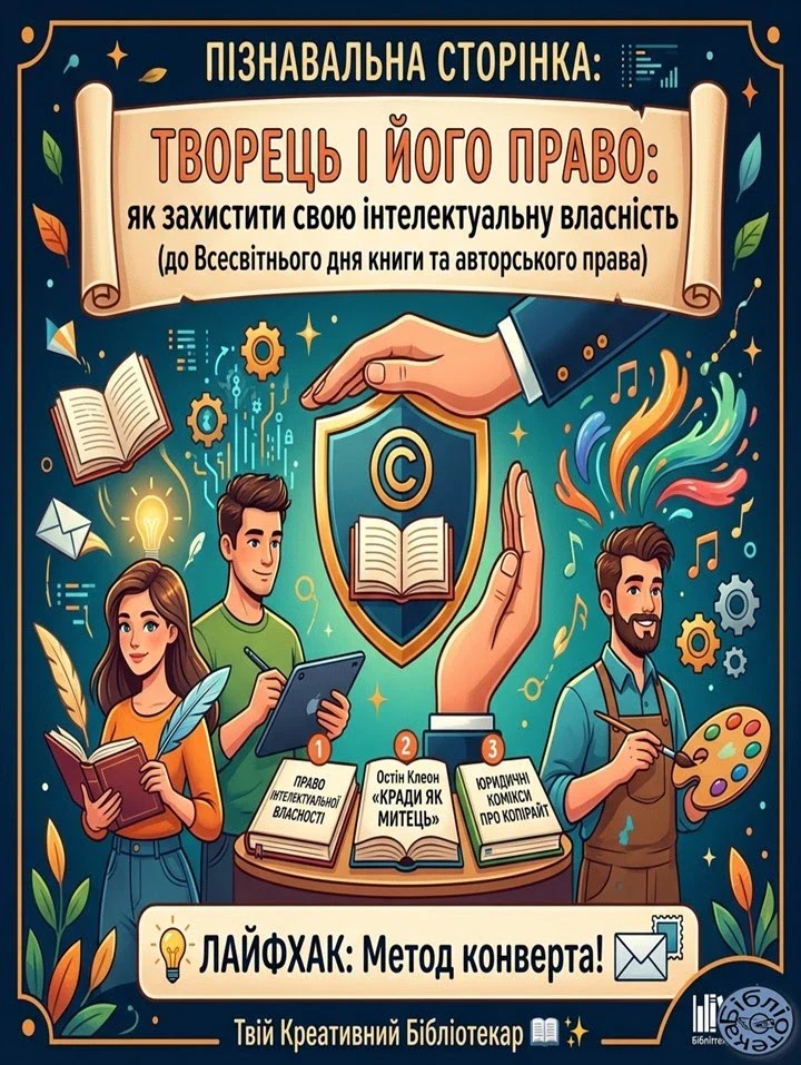 Авторське право: пізнавальна сторінка до Всесвітнього дня книги